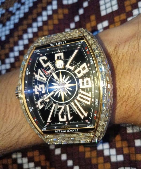 Franck Muller  V45 Vanguard Classical Rose Gold Full Diamond 9