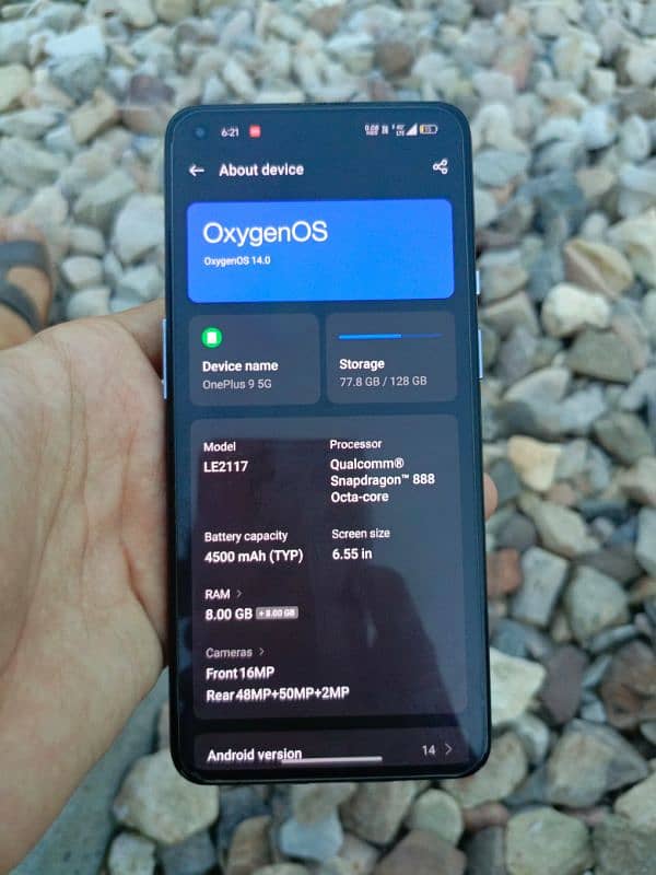 OnePlus 9 5g  Ram:8+8 128 1