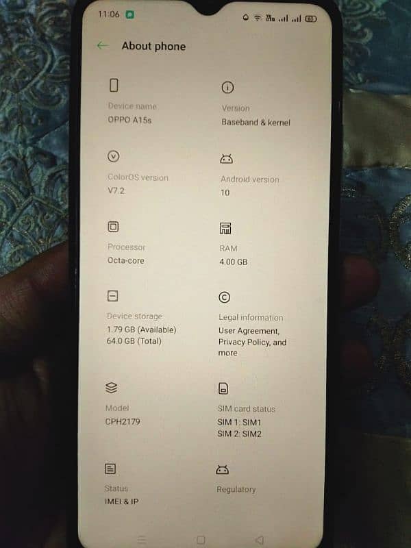 OPPO A15s 4 64 white with Box 2