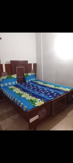 Wooden Bedroom set with mattress for sale