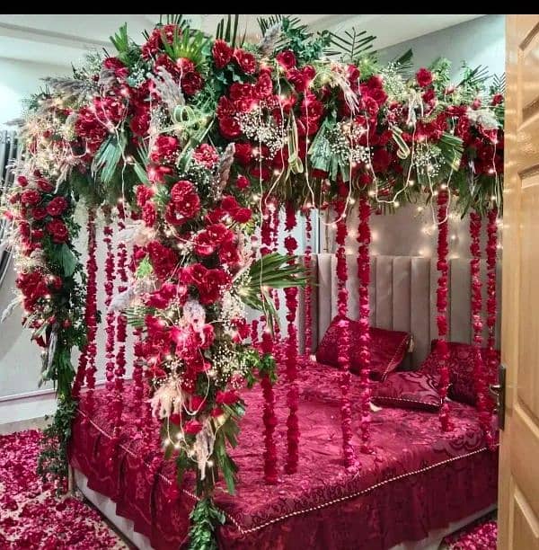 Decoration with fresh flowers on weddings 4