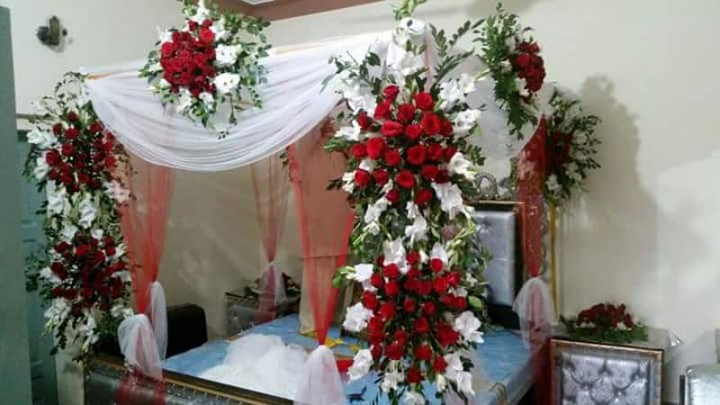 Decoration with fresh flowers on weddings 11