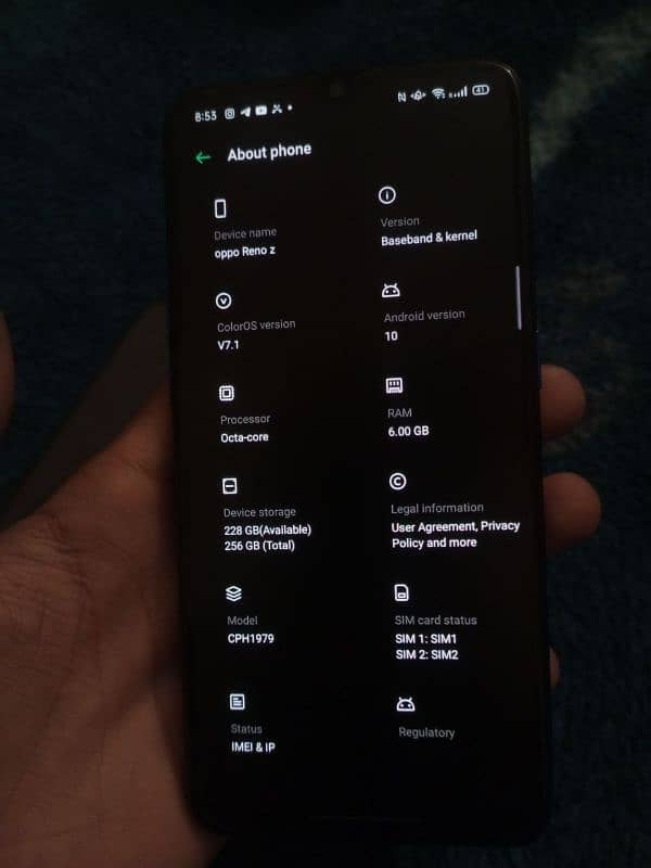 oppo Reno z 256gb pta approved 3