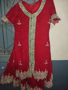 Red color bridal lehnga