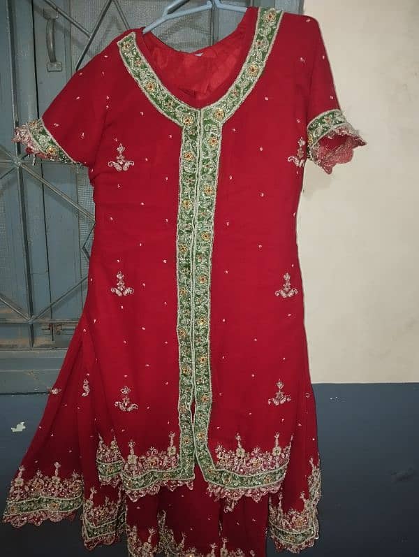 Red color bridal lehnga 1