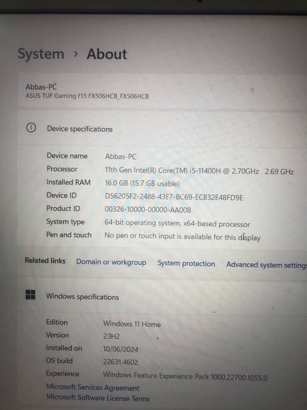 Asus Tuf A15 RTX 3050 gaming laptop 3