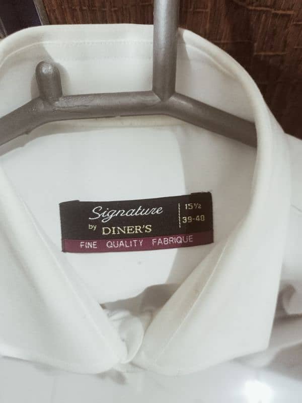 Formal Shirt For Men's(Dinner's Brand) 15.5" white color 5