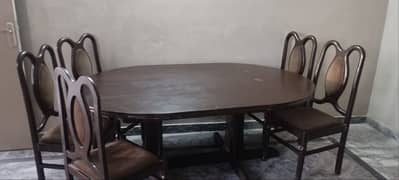 Dining table with 6 chairs