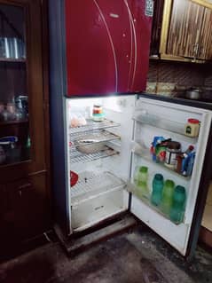 red colour hair refrigerator large size jambo glas door