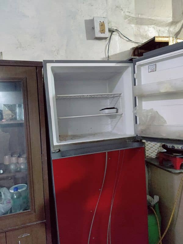 red colour hair refrigerator large size jambo glas door 1