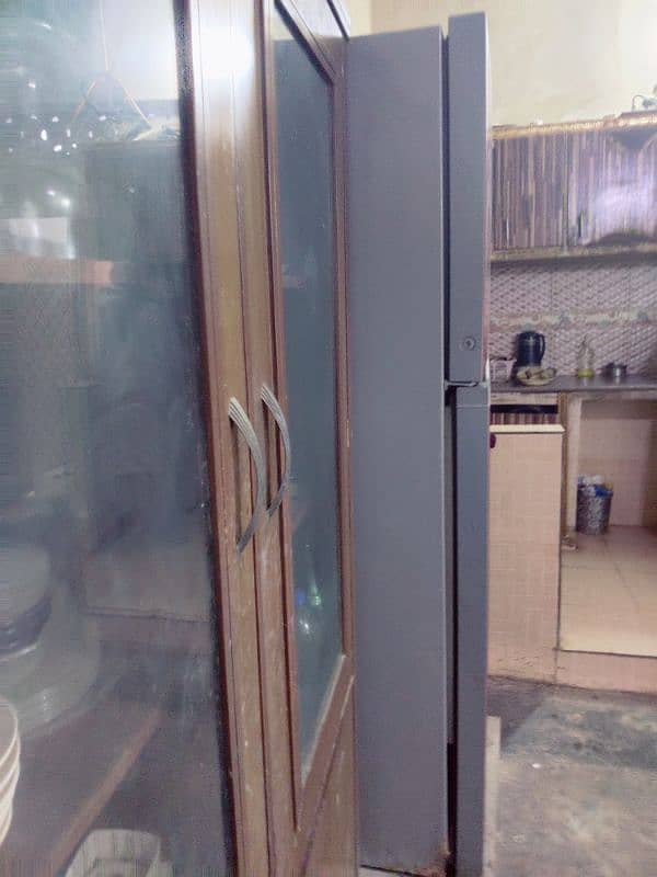 red colour hair refrigerator large size jambo glas door 2