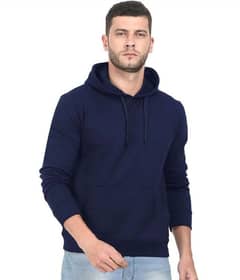 Men's stitched fleece plain hodie