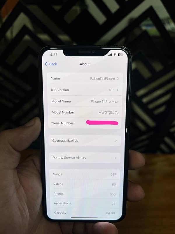 I phone 11 Pro Max 64 GB Space Grey PTA Approved 1