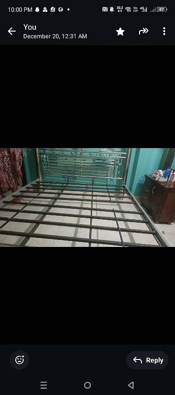 Steel bed new one 0