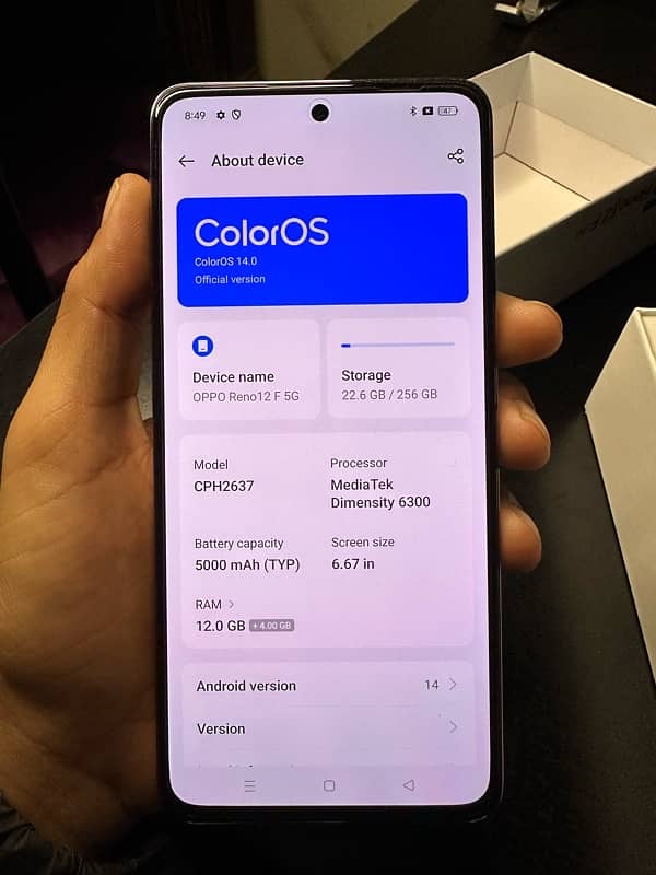 oppo reno 12F 5g 12/256 5