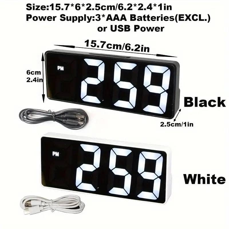 Modern Timekeeper: USB Digital Alarm Clock with Temperature Display 1