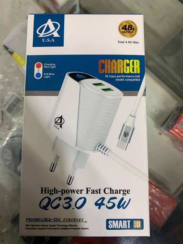 45W Super fast charger | 2 Usp pods | All Android phone charging 1