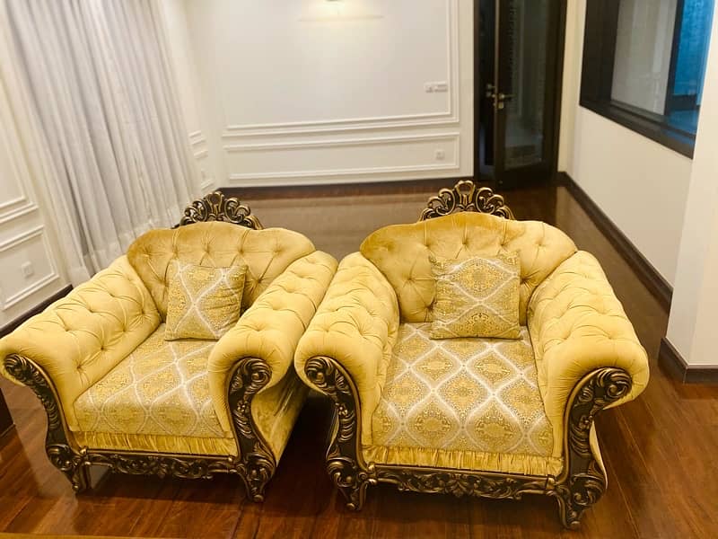 7 Seater/3+2+1+1 Sofa Set/Drawing room sofa set/Molty Foam/Solid Wood 4