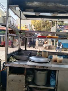 french fries and burger setup complete