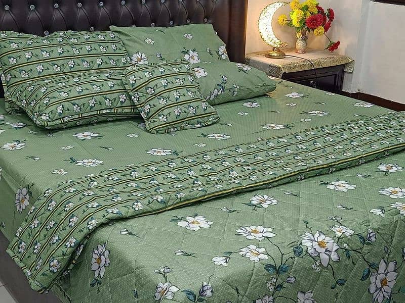 7 Pcs Cotton Salonica Printed  Comforter Set 0