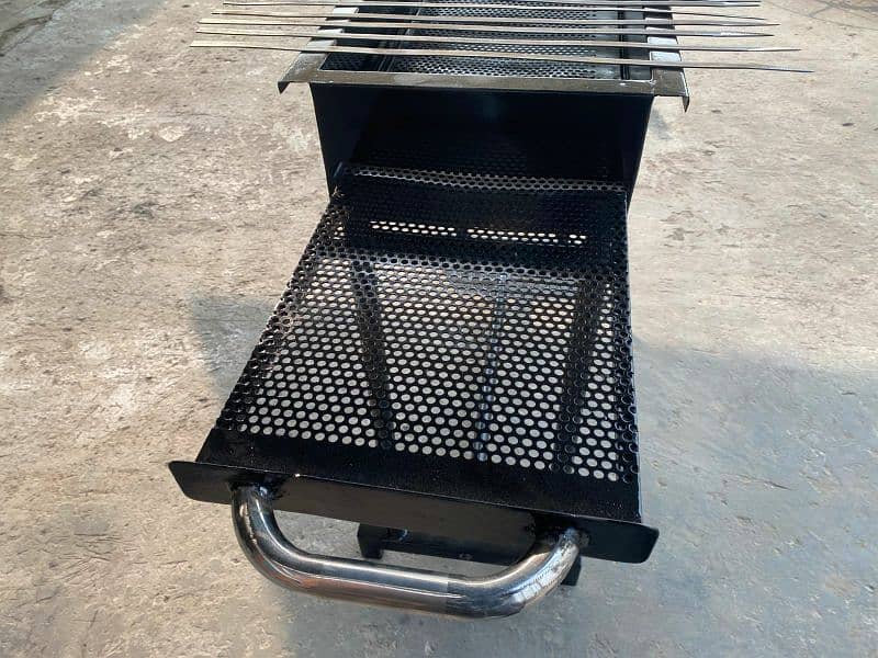 commercial use bar b q  angethi solid with 30 seekh 5