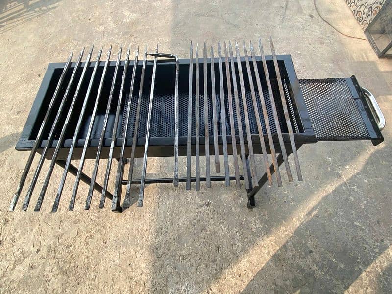 commercial use bar b q  angethi solid with 30 seekh 7