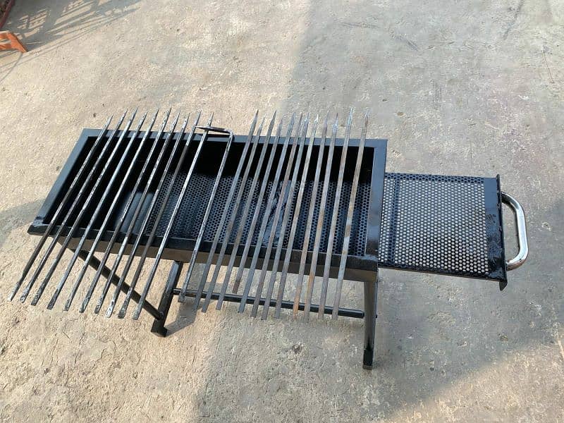 commercial use bar b q  angethi solid with 30 seekh 8