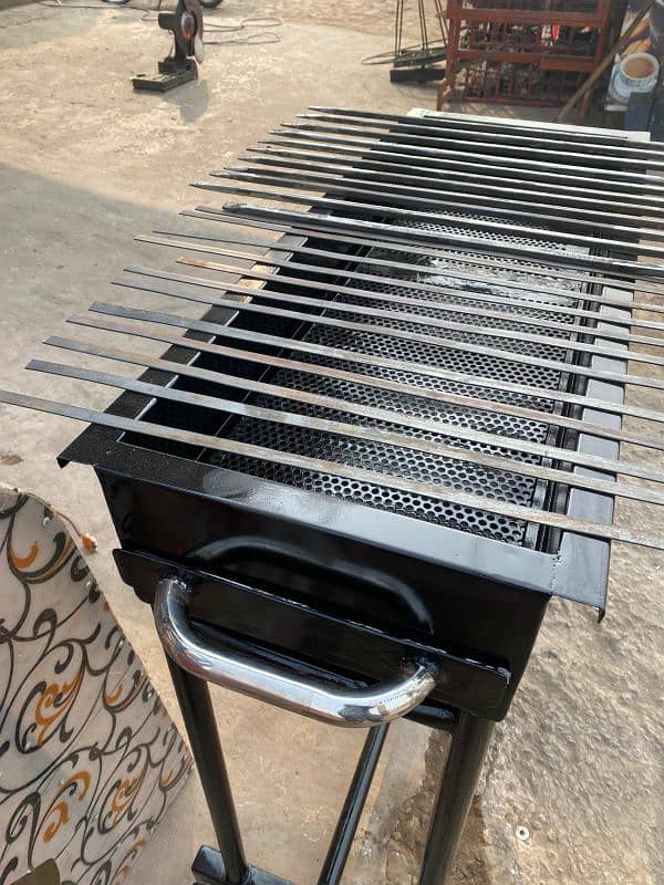 commercial use bar b q  angethi solid with 30 seekh 10