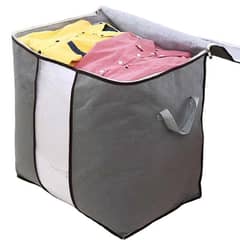 Portable Bamboo Clothes Blanket Large Folding Bag Storage Box Organize