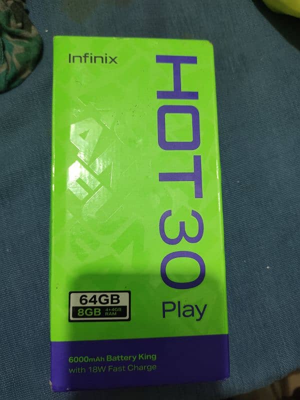 Infinix hot 30 play 10 by 10 with box 2