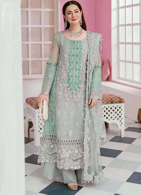 BRIDAL EMBROIDERED SUIT WITH HANDWORK & STONES 0