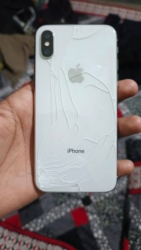 Just back brack Iphone X  factory non pta 256gb 77 health 0