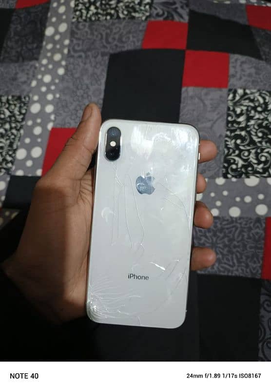 Just back brack Iphone X  factory non pta 256gb 77 health 1