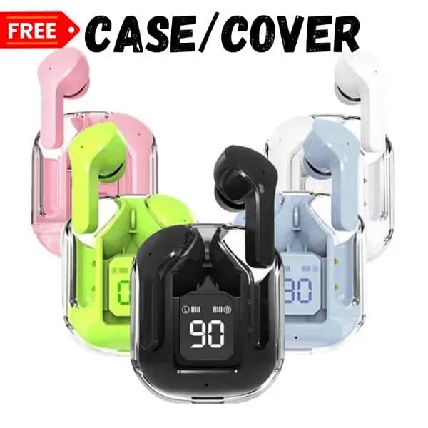 A31 Earbuds  Crystal Transparent Bluetooth/Airpods/High quality sound 0