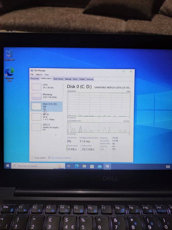 Dell laptop core i5 7th generation 8/128 No repair No paint best Cond 3