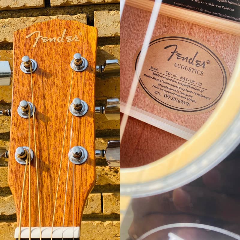 Fender CD-60 NAT-DS-V2 Manufactured in Indonesia ( Acoustic & Semi ) 6