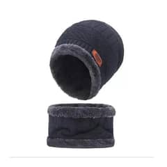 wool cap with neck warmer