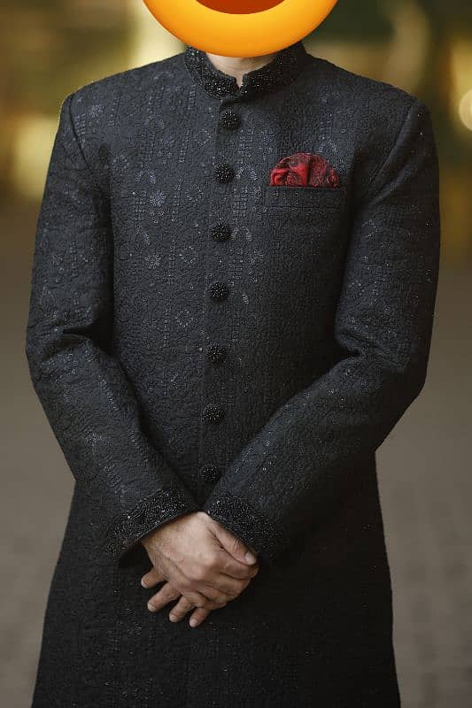 Black sherwani 0