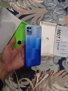 infinix hot 11 play 4 64  with box official PTA proof condition 10.10