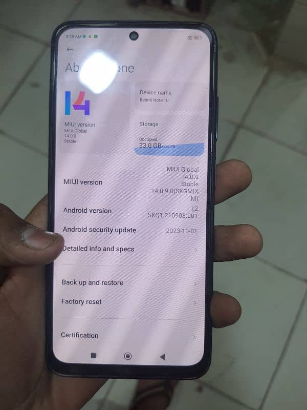 Redmi note 10 pta approve 6/128gb 10/10 all ok. 2