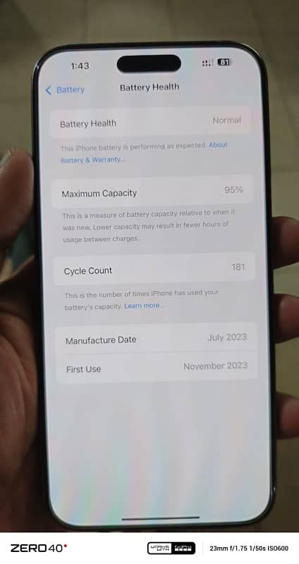 I phone 15 pro max LLA modle pta approved 6