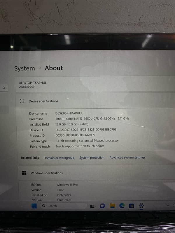 Lenovo T480s (i7 8th Gen) (16/256) TOUCH SCREEN 3