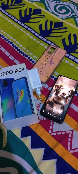 oppo A54 all ok PTA approved box charger Sath original 2