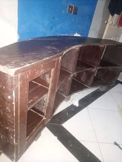 wooden bar counter