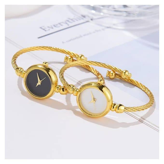 2 pc Women Quartz Watch With Qpc Heart Bracelet Fashion Casual 8