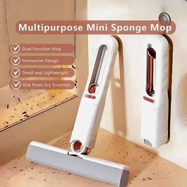 Mini portable folding mop 0