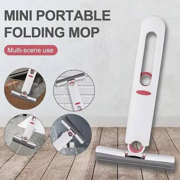 Mini portable folding mop 1