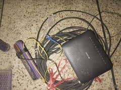 Huawei Double Anteena Fiber Port Router/ Modem. With 30 Meter  Wire