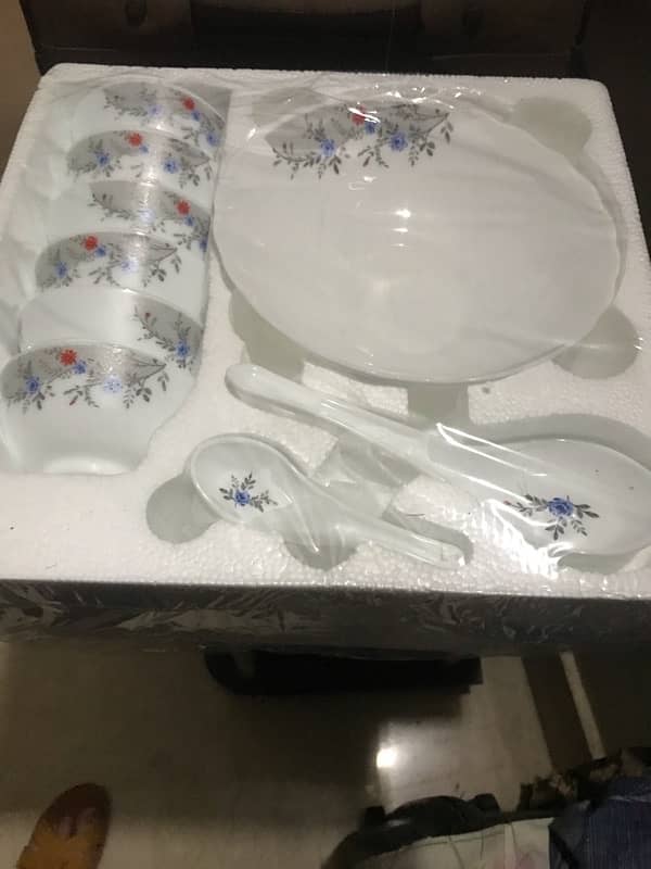 marble soup set with spoons 0