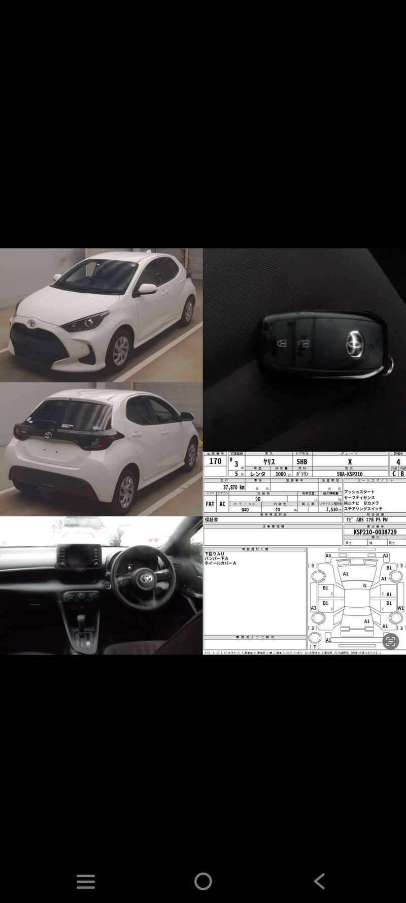 Toyota Yaris 2021 model x push 4 grade 0